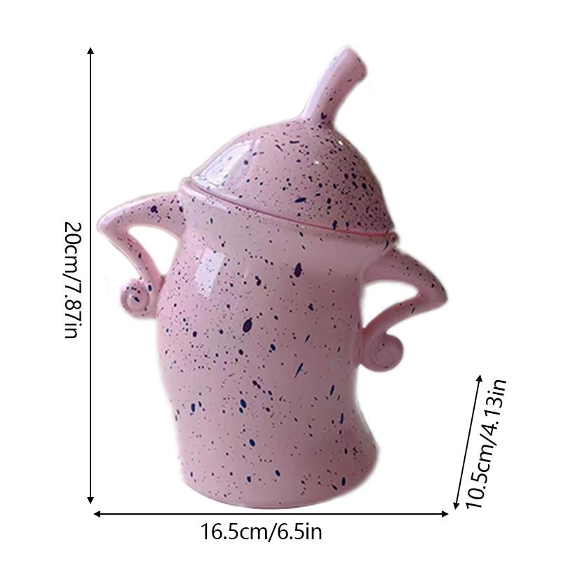 1PC Akimbo Resin Mugs Christmas Cookie Candy Jar Cute Food Storage Jar With Lid Christmas Decor Canister With Attitude Kitchen