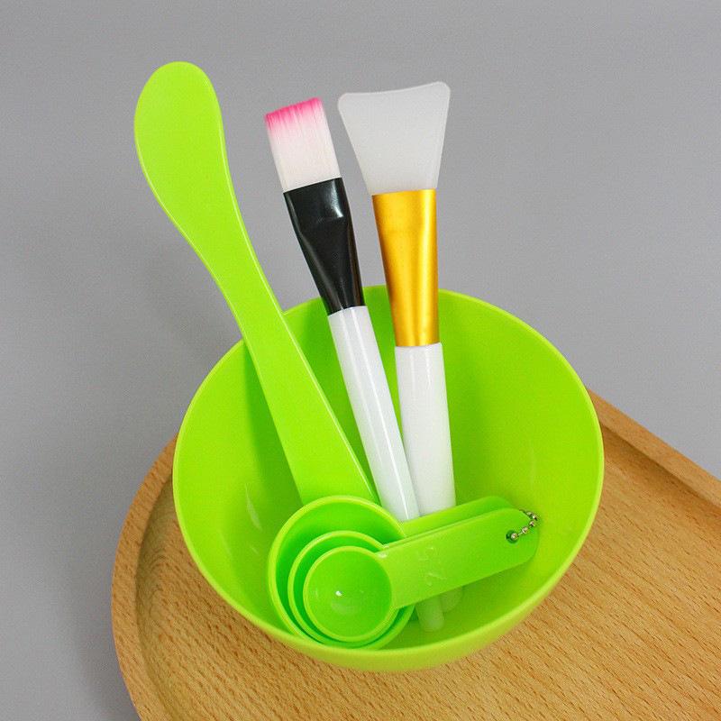 7Pcs Diy Facemask Mixing Tool Kit Face Mask Mixing Bowl Set Facial Mask Bowl Stick Spatula Silicone Soft Face Brushes Spoons