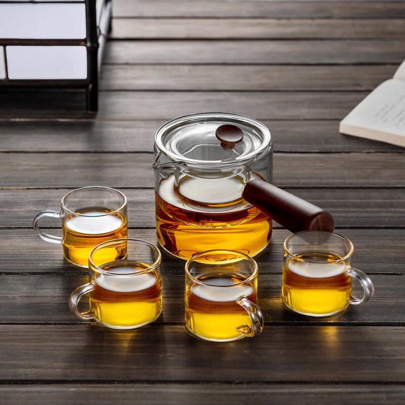 ZISIZ Glass Side-Handle Teapot