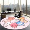 Skz (28) Round Office Rug Decorative Floor Rug for Office Bedroom Living Room and Home Space