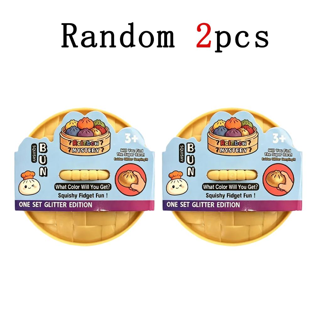 Box Big Dumpling Stress Ball With Steamer Colorful Squishy Bun Sensory Toy For Anxiety Relief Squeeze