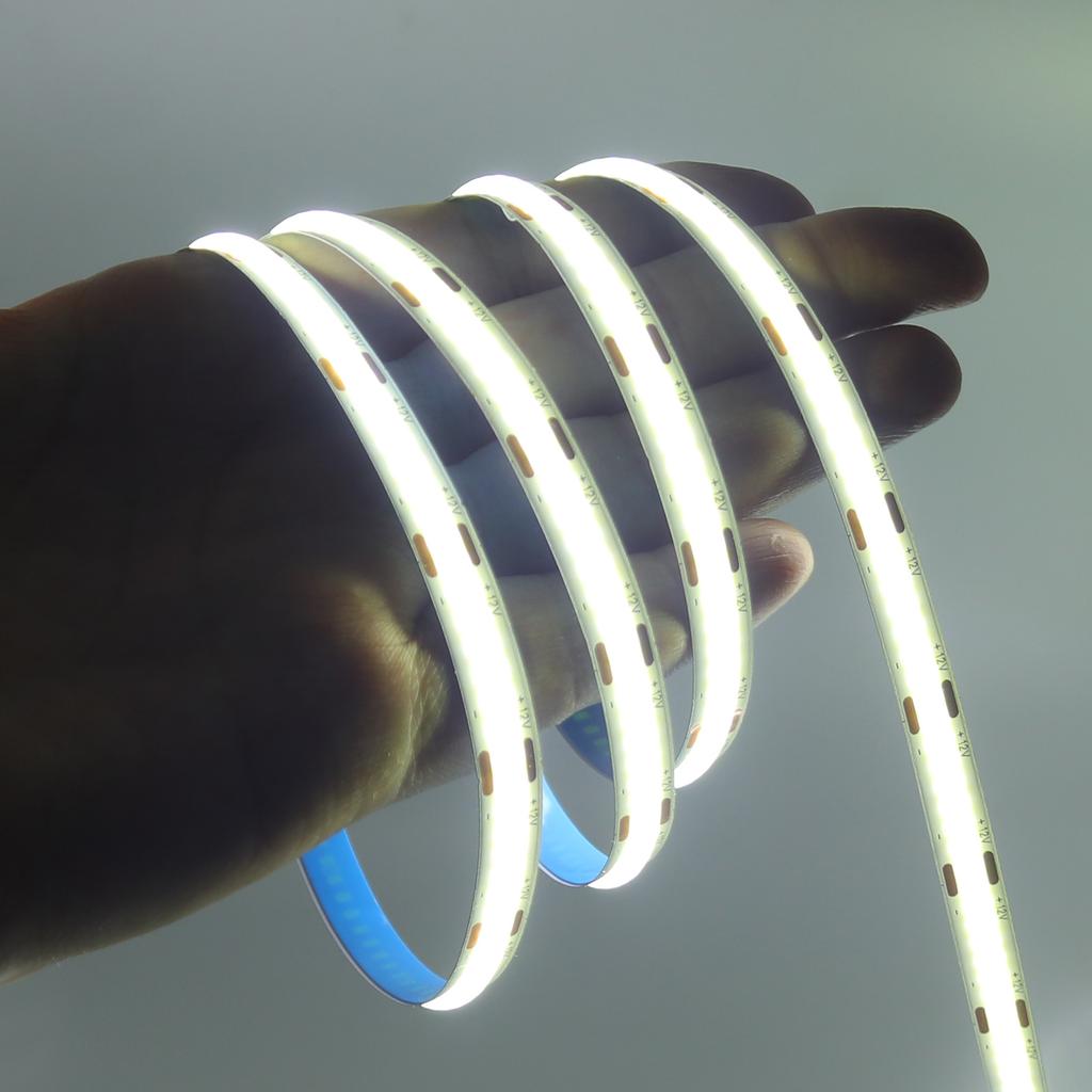 12V 24V COB LED Strip Light 320 LEDs/M Self Adhesive Flexible Ribbon Rope White Pink Yellow Blue Red Green Home Decor