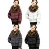 Cotton clothes women's European and American short winter big fur collar hooded bread clothes jacket new cotton clothes black red thick