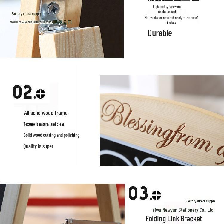 Small Luminous Blackboard Display Stand for Shop Advertising and Handwritten Signage