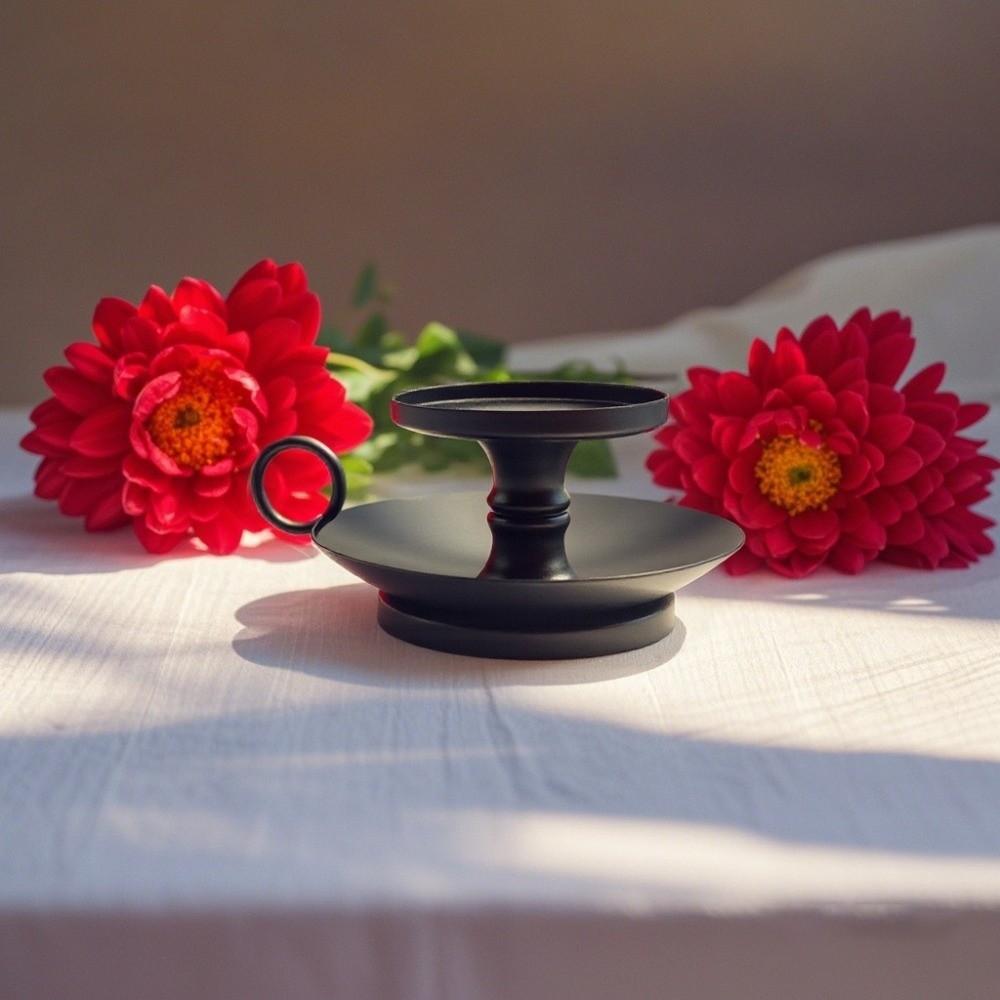 With Handle Candlestick Holder Anti-slip Candles Stand Elegant Candle Holder