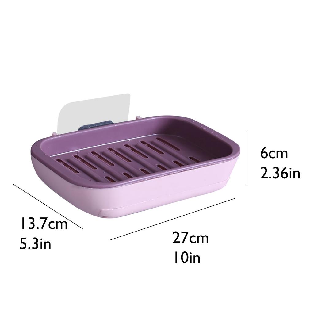 Layer-Drawing Type Draining Soap Dispenser Wall Hanging Soap Box Bathroom