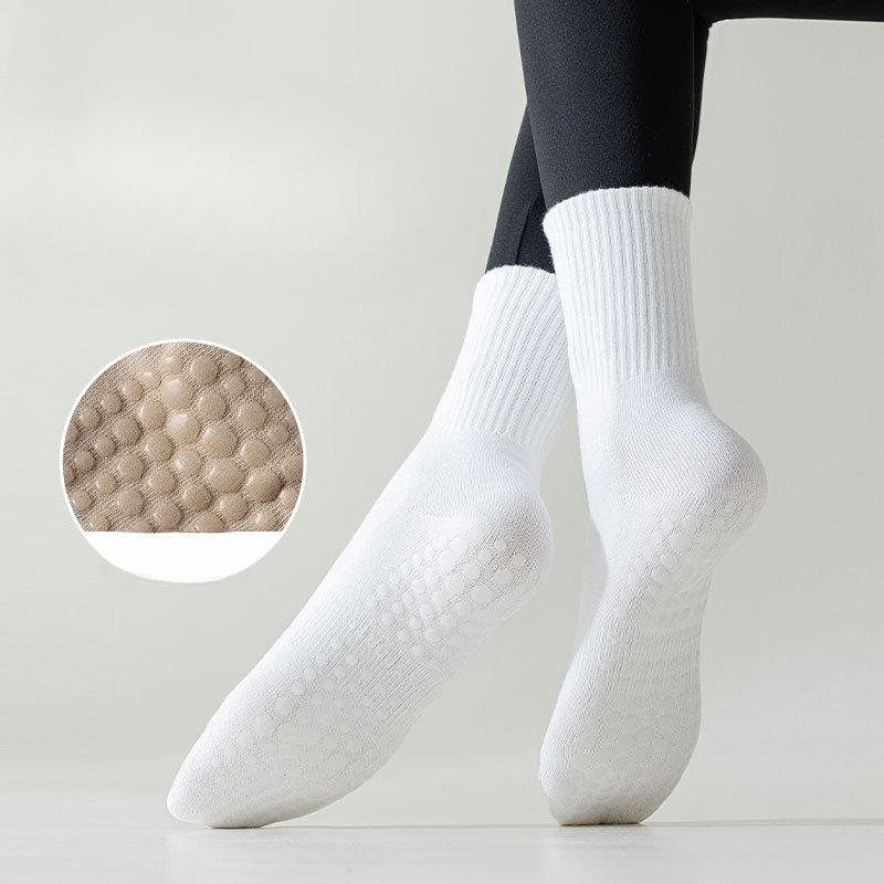 Yoga Socks, Women's Cotton Socks, Summer Mid-calf Fitness Dance Professional Pilates, Anti-slip Sports Boneless Floor Socks