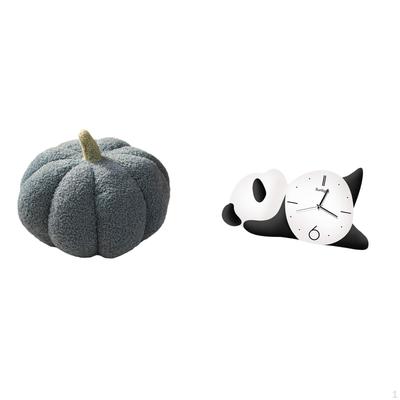 Halloween Pumpkin Panda Pillow Clock Decorative Sofa Cushion for Bed Bedroom Living Room Modern Cute