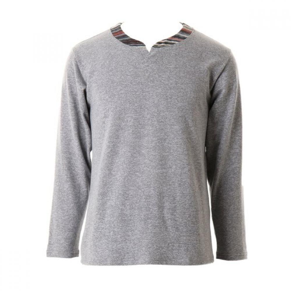 VenuS Warm Fleece Solid Men S Loungewear Top Vev962m Grey/95
