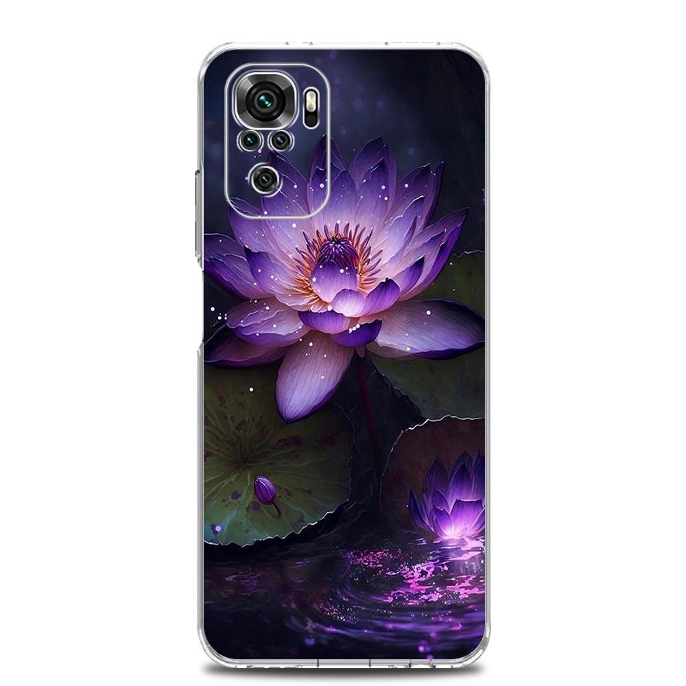 Luxury Lotus Flower Soft TPU Phone Case For Xiaomi Redmi Note 15 14 13 12 4G 10 11 Pro Plus 5G 14C 13C 12C 10C 9A Cover