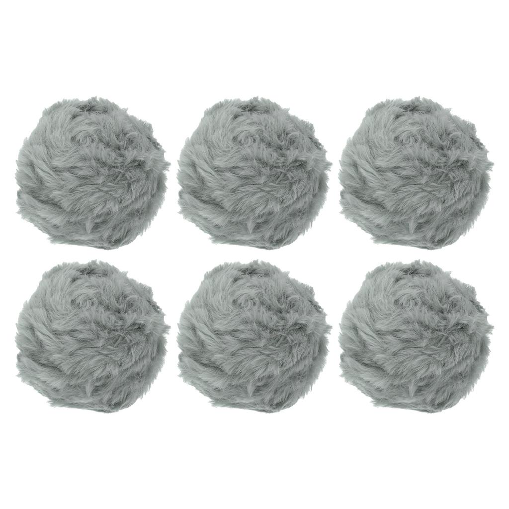 Faux Fur Yarn 6 Skeins 50g Soft Fuzzy Yarn Crochet Fluffy Chunky Polyester Plush Fur for Crocheting and Hand Knitting 35yds