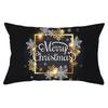 New Black Gold Series Christmas Peach Skin Print Waist Pillow Cover Home Accessories Cushion Cover Sofa Cushion Cover