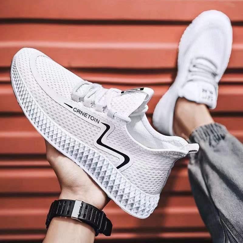 Scarpe sportive da uomo, scarpe casual in pelle traspiranti con suola morbida, scarpe da corsa versatili, scarpe da uomo singole