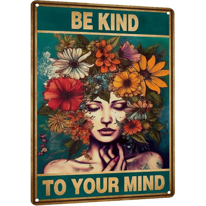 HYBLOM pirational Quote Motivational Wall Art - Hippie Boho Home Decor Sign - Positive Encouragement Gifts for Women Girls Office Bedroom Poster