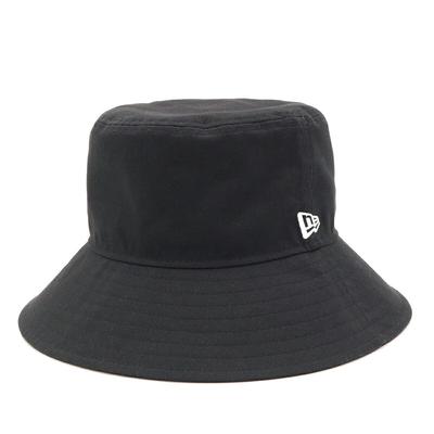 New Era Bucket Solid BKT03 BLK WHI 25J Hat, Black, L/XL,