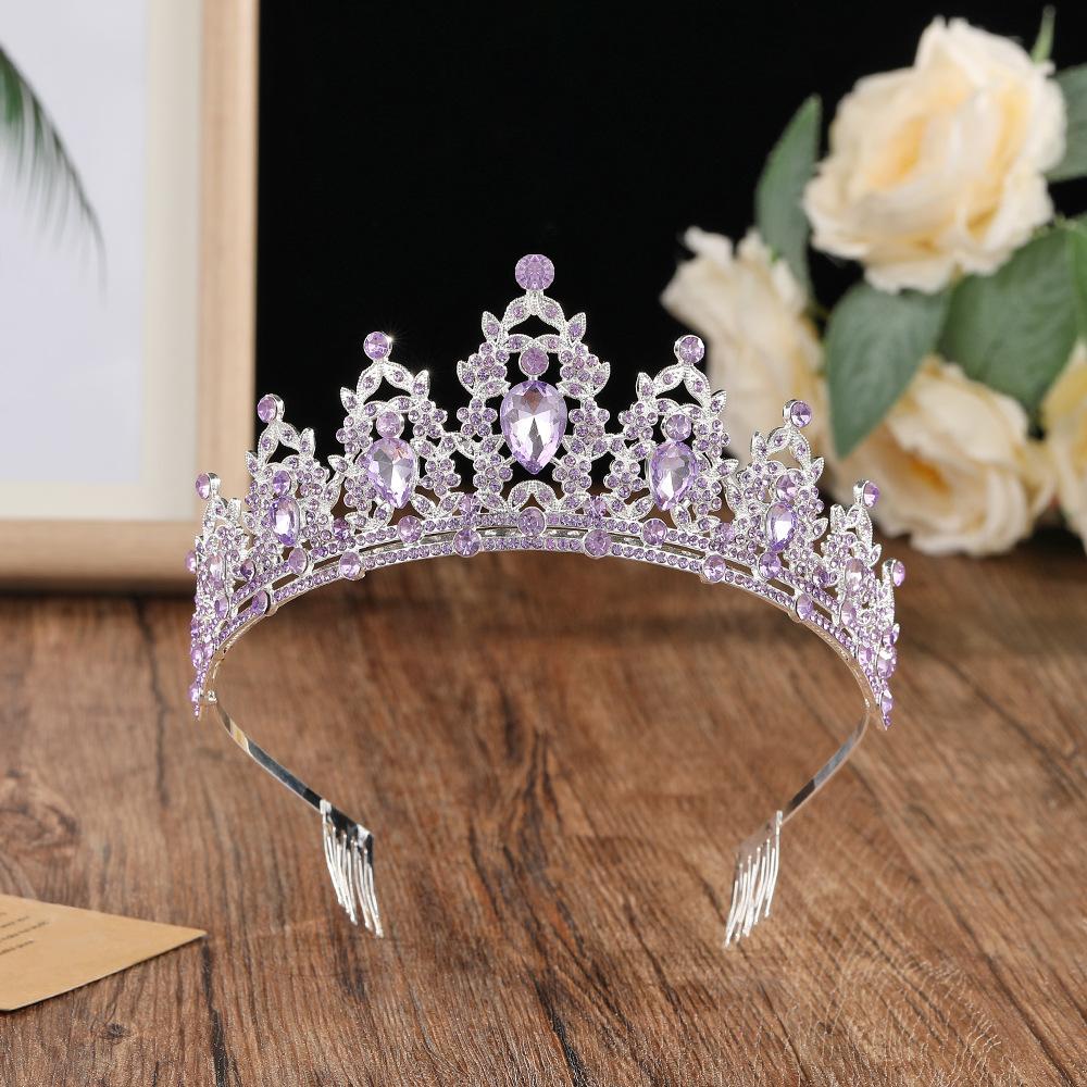 Bride's Crown Headband Alloy Rhinestone  Wedding Crown  Birthday Hair Accessory  Style Headband Accessory