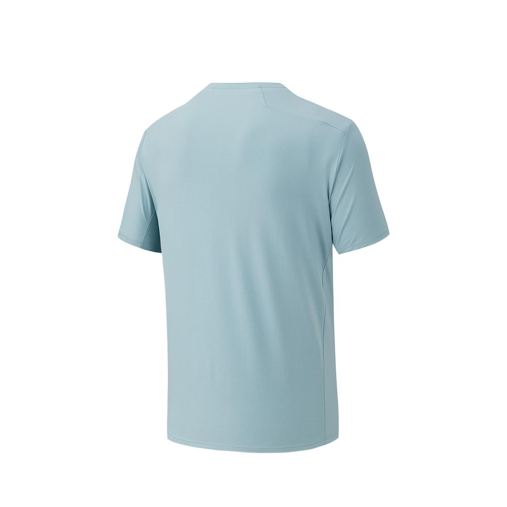 Anta Training Short Sleeve Knitted T-Shirt Summer 2026 Men tops Cloud-Smoke-Blue 952627108-2