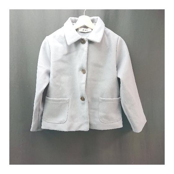 DHOLIC Plain Short Length Single Long Sleeve Coat No Label Blue Ladies E [Used]
