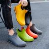 Windproof Rain Boots Men Summer Light Ankle Rainboots Fashion Black Slip On Rain Shoes Men Waterproof Work Boots