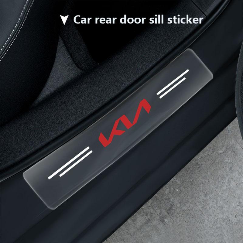Araba Eşik Koruyucu Şeffaf Dekoratif Rozet Çıkartması KIA Ceed Sportage Rio K5 Optima Cerato Proceed Venga Sedona Forte İçin