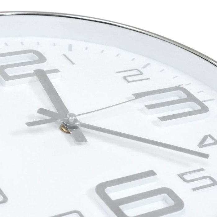 VidaXL Horloge murale 30 cm Argenté
