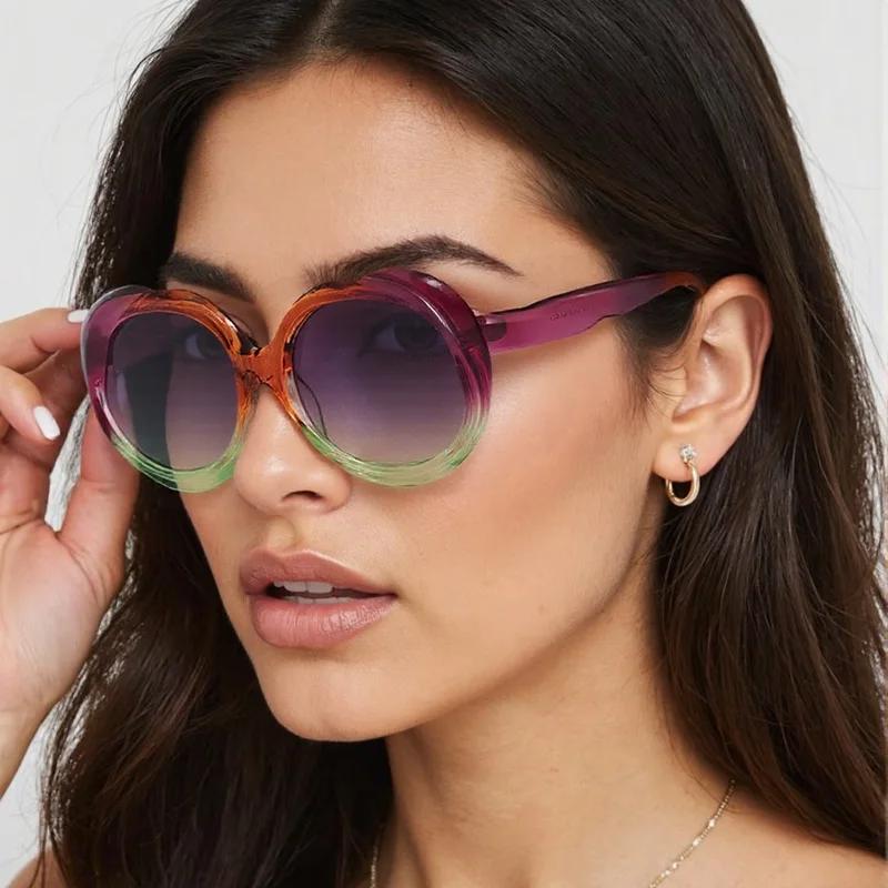 New In Vintage Style Oval Shaped Metal Sunglasses for For Women Premium Stylish Female Sunlight Eyeglasses Punk For Men and Women Stylish UV400