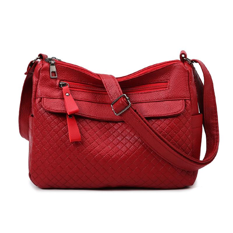 

Women s bag, commuting, versatile, multi-layer, large capacity, mom bag, middle-aged ladies shoulder crossbody bag червоний