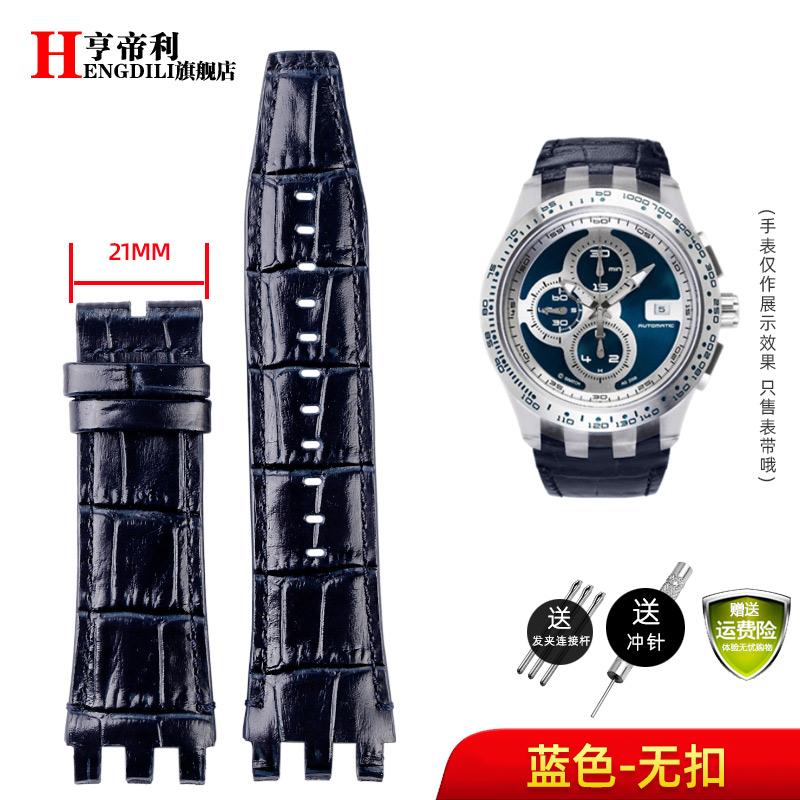 22mm Wrist Band For Swatch SVG Watch Strap SVGK403 SVGK402 SVGB400 Cowhide Leather Watchband Men Bracelet Accessories with Tool