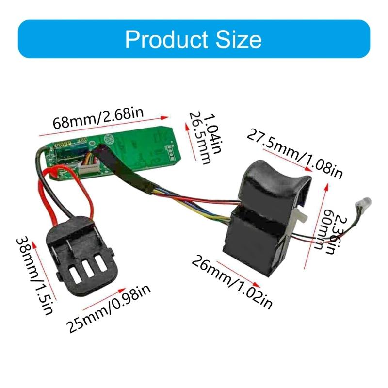 Metal Plastic Construction Brushless Control Board Switches Assembly for 16.8V Lithium Drills Three Pin Interface Design