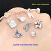 S925 Sterling Silver Ginkgo Leaf Shell Pendant Charm with Crystal, Handmade Rope-Weave Necklace, DIY Accessory.
