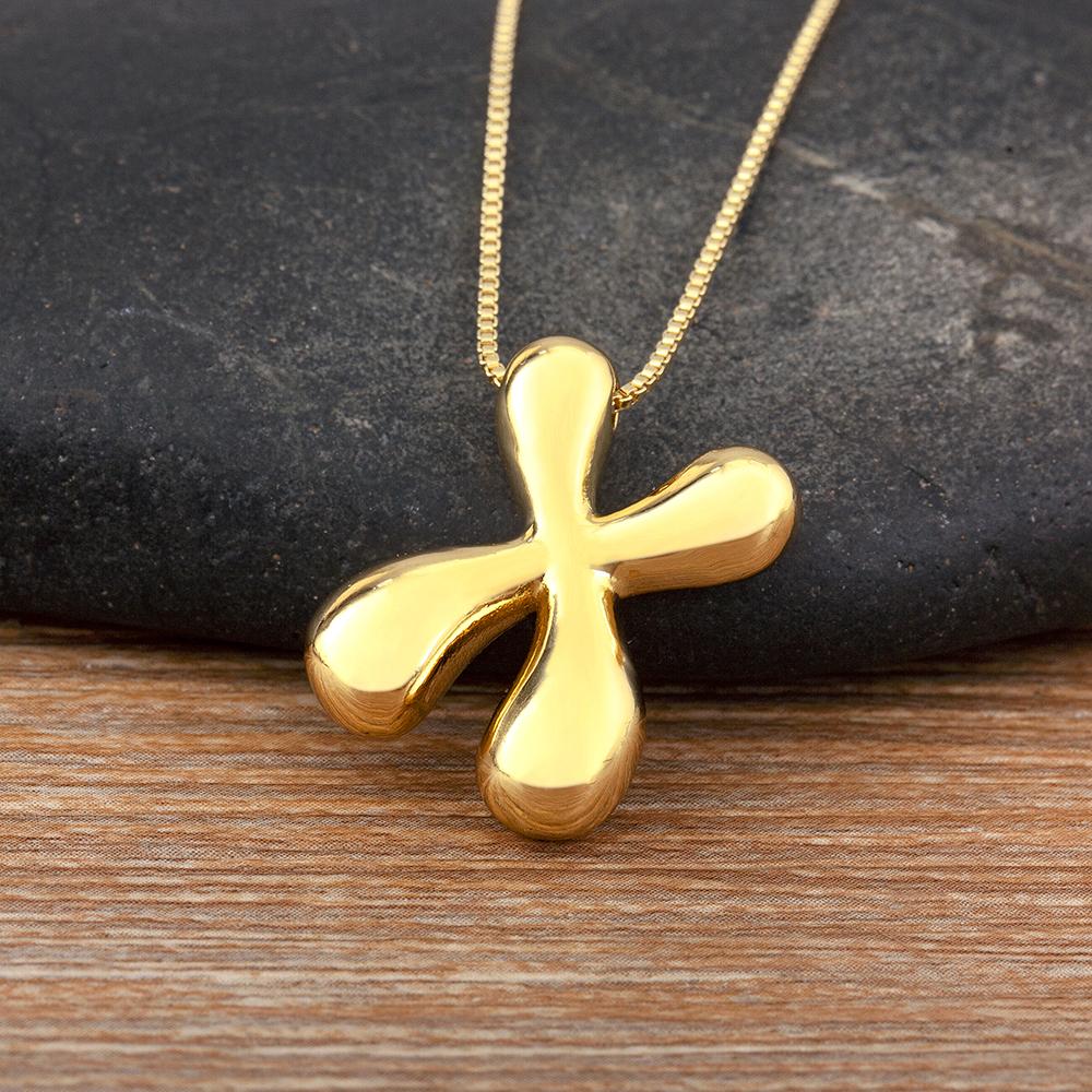 Nidin High Quality Creative Trend A-Z Letters Charm Pendant Necklace For Female Male Name Initials Alphabet Jewelry Accessories