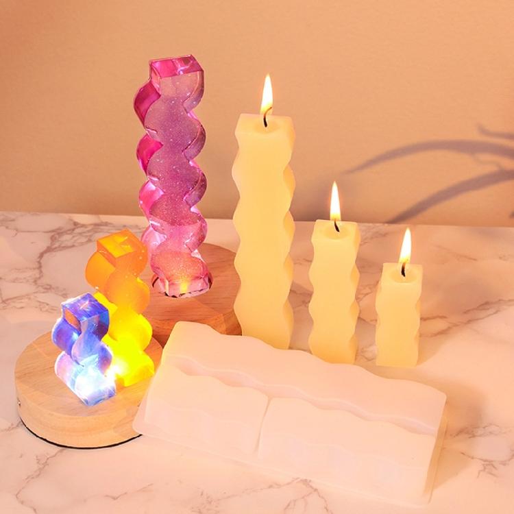 Round/Waving/Heart Candle Molds for Making Candle Soap DIY Craft