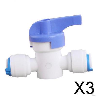 3x 1/4 '' (6.5 Mm) Ball Valve for Water 12mm Thread