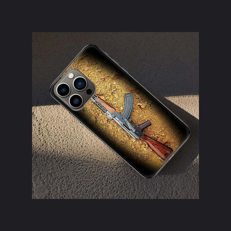 

A Sturdy And Reliable AK47 Phone Case For Apple Iphone 16E 16 Pro Max 15 Plus Soft 13 12 Mini Cover 11 14 Pro Max Capa 8 7 SE Sh iPhone 12