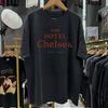 La T-shirt lavata Hotel Chelsea Nera M