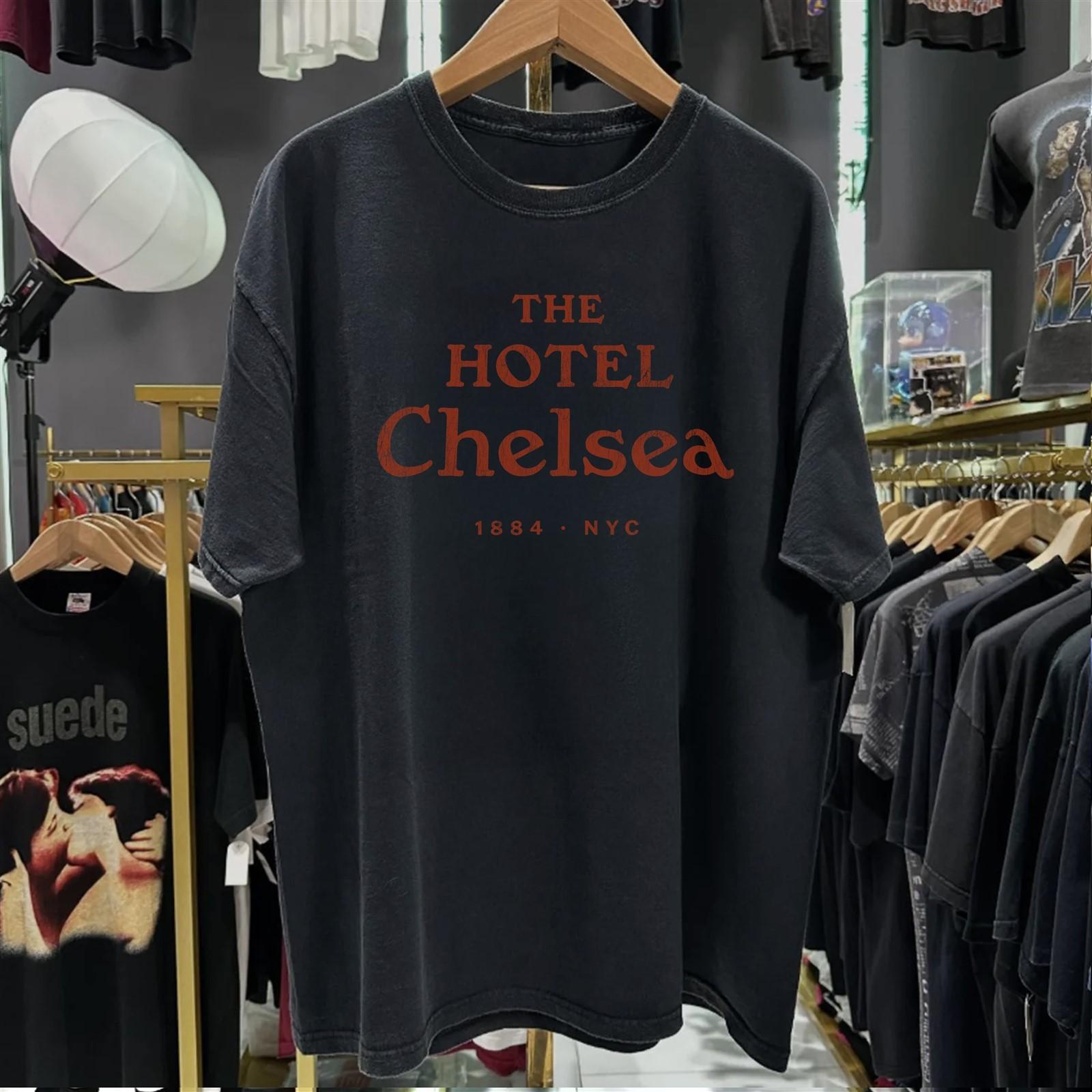 The Hotel Chelsea -Wash Washed T-Shirt Black M 3XL
