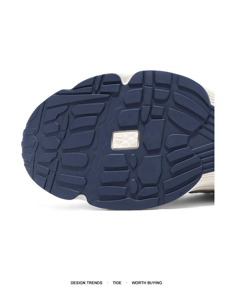 Summer 2025 Men's Breathable Mesh Sneakers: Trendy Versatile Thick-Soled Non-Slip Casual Dad Shoes