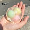 Squishy Stress Ball Layered Crunchy Squeeze Ball, Rainbow Relief Fidget Toy for Desk, Soft Rubber Toys Kids Sensory Adults Kids, Portable with