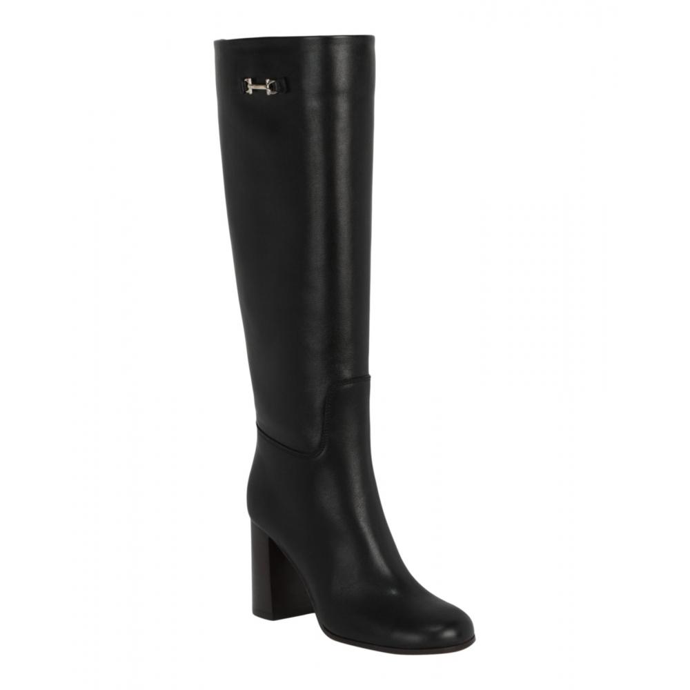 Salvatore Ferragamo Ovidio 85 Knee High Boots Black