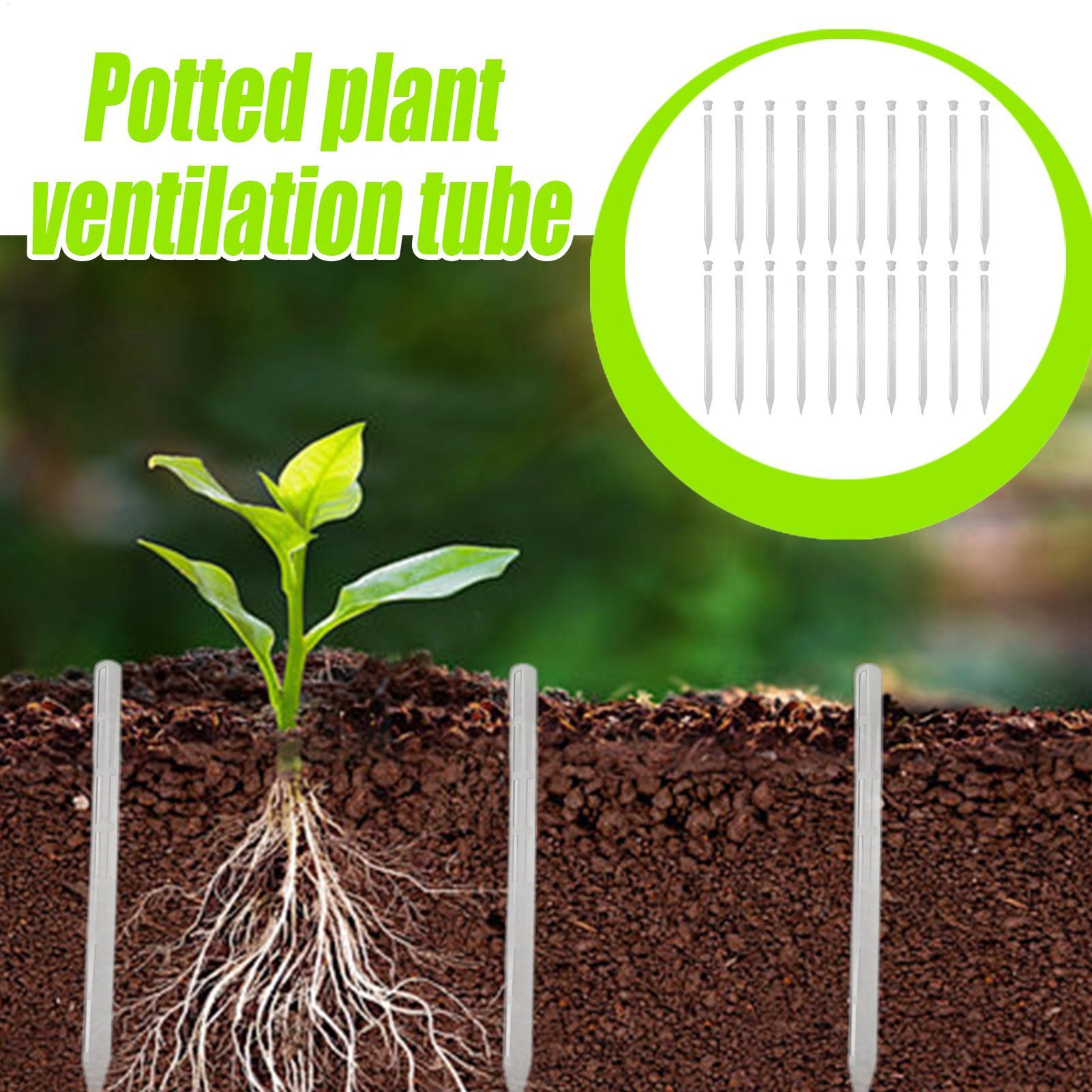 Plant Root Tube with Holes 20Pcs/set Potted Plant Soil Aeration Tubes Plant Root Ventilation Stub Prevent Overwatering China Mainland