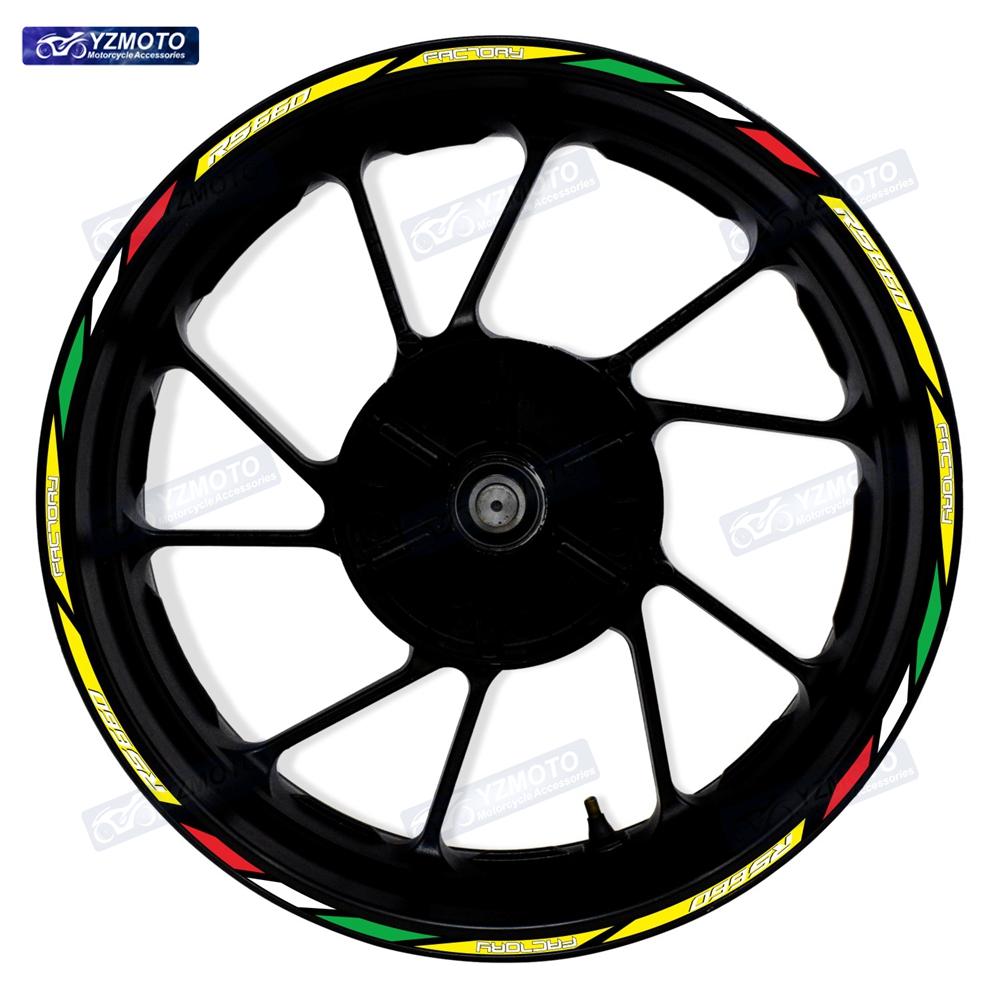 For RS660 RS 660 Motorcycle 17 Inch Racing Racing Wheel Stickers Car Reflective Rim Motorbike Bicycle Hub Tape Decal Sticker