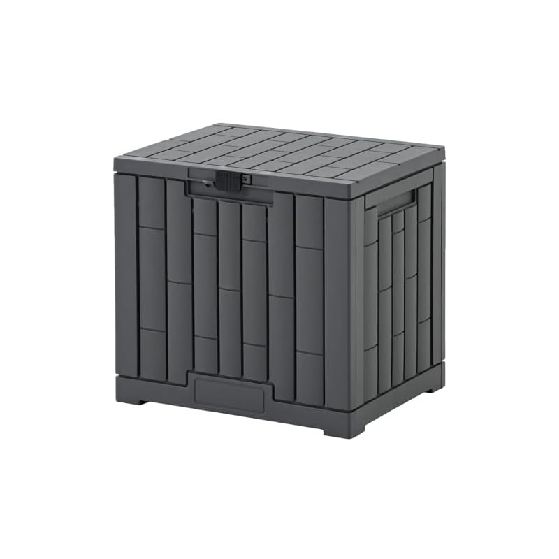 Gardenmaster Outdoor Storage Shed/Delivery Box, 56cm (W) X 45cm (D) X 54cm (H), 100L Capacity, Lightweight Resin Construction, Easy Assembly, Padlock