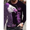 Men's T Shirts Vintage Animal Eagle 3d Printed Casual Long  Sleeve Tee Shirt Fashion Outfits Streetwear O Neck Oversized Tops