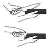 A84E-Universal 8-Piece Knife Edge Guard Set Black ABS Plastic Sheath Non-Toxic Felt Lining For Chef Kitchen Tools