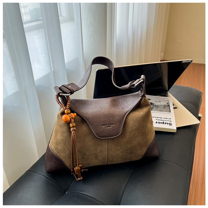 

Замшевая сумка женская большой вместимости новая осенне-зимняя ретро матовая сумка-мессенджер на одно плечо сумка-пельмень хаки