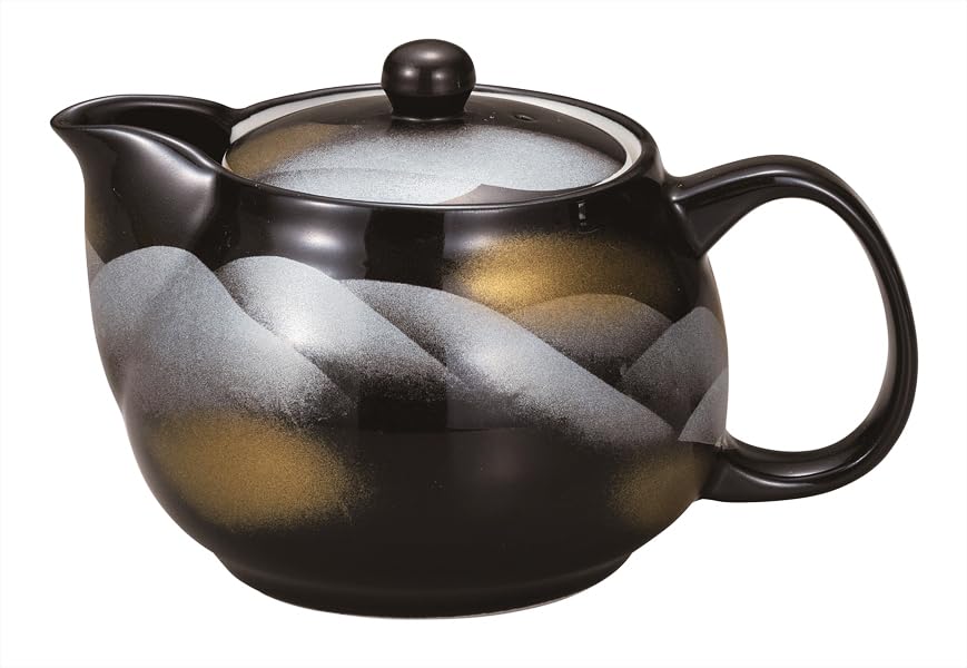 Kutani ware Iwataya Renzan Teapot, (with strainer) K9-597