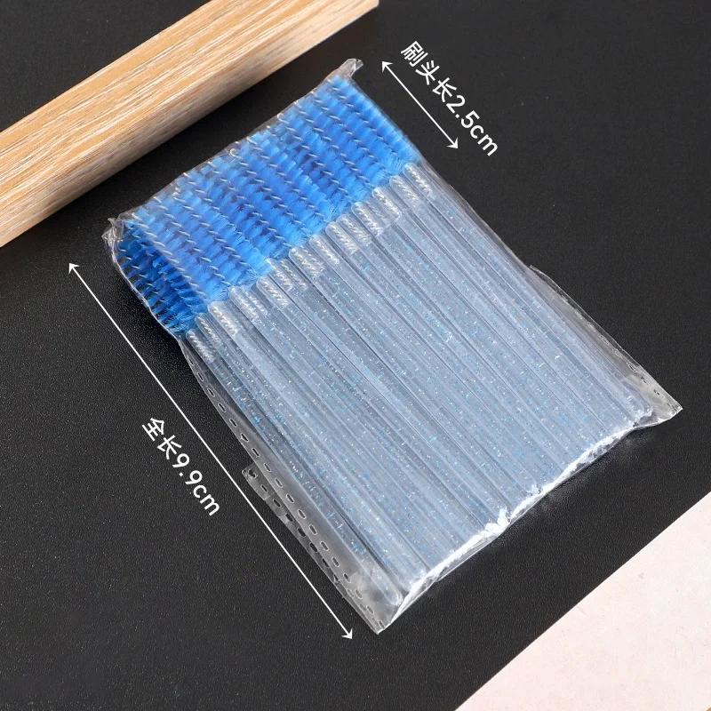 50Pcs Disposable Eyelash Brushes Bendable Crystal Eyebrow Brush Lash Extension Brushes Spoolies Mascara Wand Beauty Makeup Tools