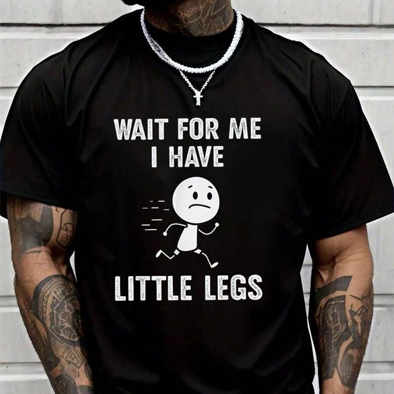Funny Short Legs Jokes Memes Men's Casual Tshirts For Summer Short Sleeve Comfortable Tops
