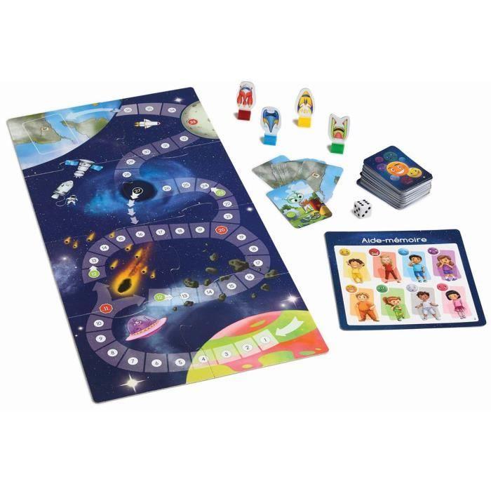 Lot jeux educatifs la planète des emotions + l'ecole des monstres version française + 1 règle marque page en bois blumie