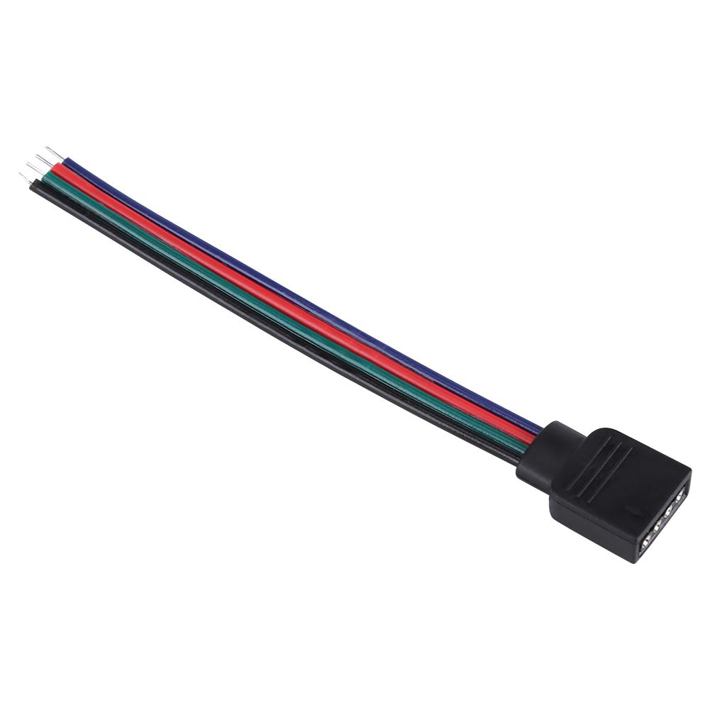 20pcs 4 Pin Cable Connector Wires for 5050Celsius3528Celsius3014 RGB LED Strip Lights 10cm Length Female